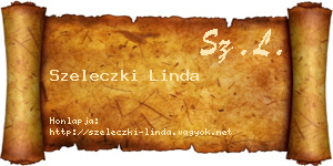 Szeleczki Linda névjegykártya